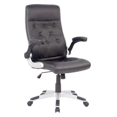 Comfortable High Back Executive CEO PU Leather Flip-up Arms Swivel Office Chair