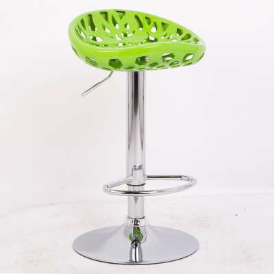 Fashion Backless  ABS  Seat Adjustable Swivel Bar Stools Restaurant Chairs