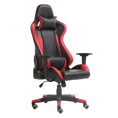 PU Leather Gaming Chair with Headrest and Lumbar Support Adjustable PC Racing Chair