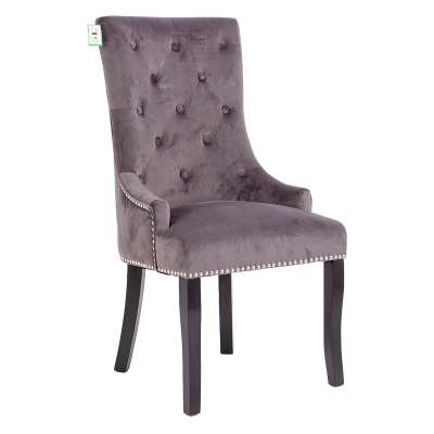 Nailhead Trim Fabric Banquet Chair Quality Delicate Dining Chair Button Tufted Knocker Chair