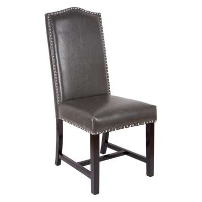 PU Leather Antique  Noble Nail Head Trim Dining Chair