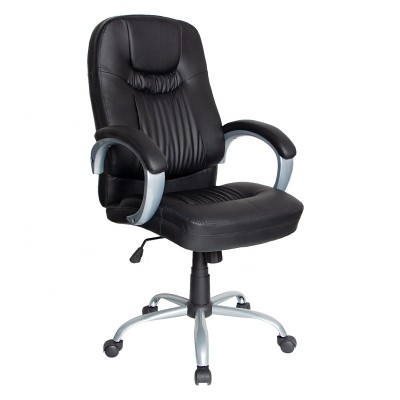 Executive High Back Powder Coated Armrest PU leather Office Chair