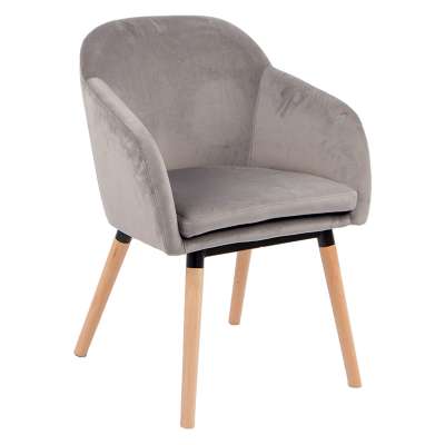 Modern Flannelette Reception Chair Wooden Legs Dining Chair for Restaurant Hotel Banquet Wedding Party