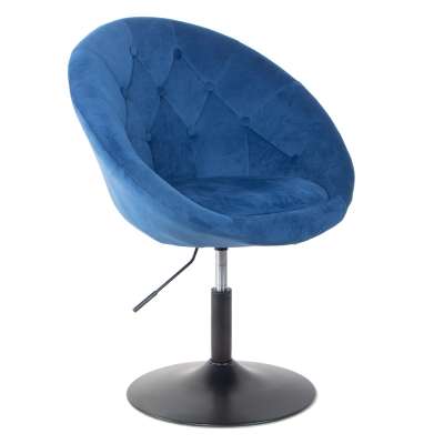 Round Tufted Back Swivel Bar Chair Accent Adjustable Stool