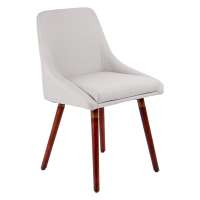 Modern Fabric Reception Chair Wooden Legs Dining Chair for Cafe Restaurant Hotel Banquet Wedding Party