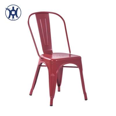 Hot Selling Simple Design Colorful Metal Dining Chair Iron Chair