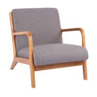 Modern  Fabric Wooden Legs Reception Office Chair Dining Chair for Restaurant Hotel Cafe