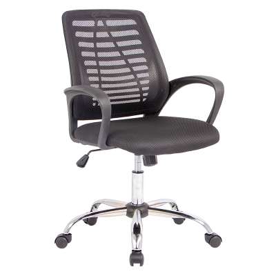 Sturdy Low Back Office Mesh Swivel Task Chair with Mesh Padded Seat and  Arms